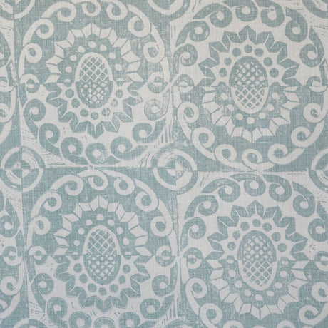LEE JOFA BFC-3628.3.0 PINEAPPLE ON OATMEAL AQUA Fabric - Eade's Wallpaper