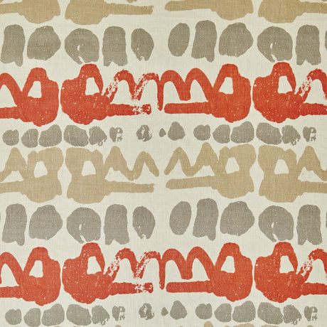 LEE JOFA BFC-3649.1121.0 ALTAMIRA RED/GREY Fabric - Eade's Wallpaper