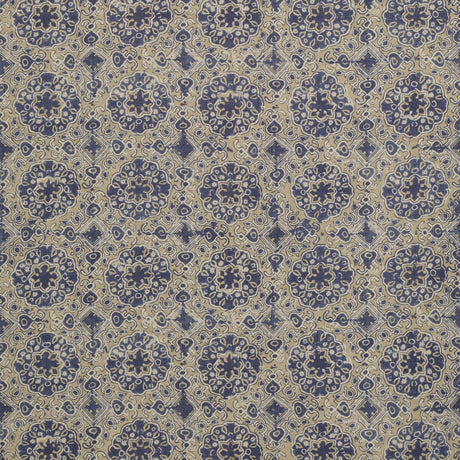 LEE JOFA BFC-3652.165.0 ASHCOMBE SAND/BLUE Fabric - Eade's Wallpaper