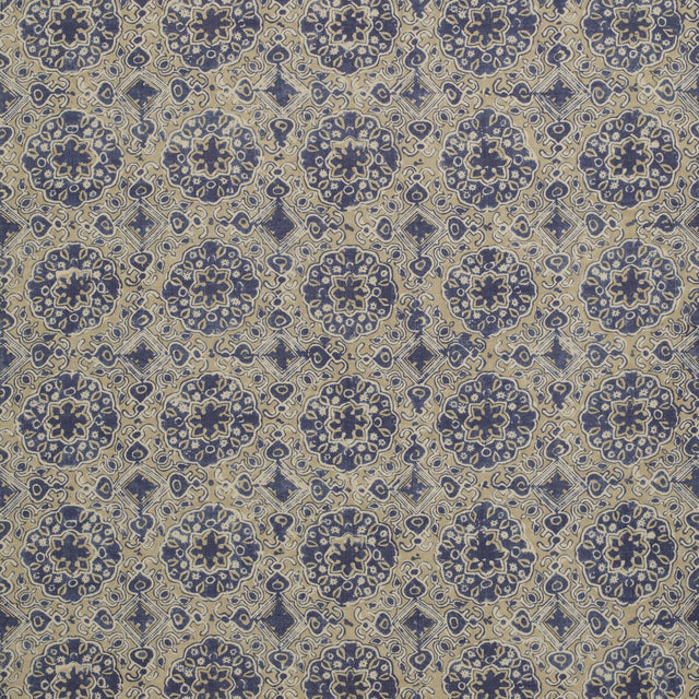 LEE JOFA BFC-3652.165.0 ASHCOMBE SAND/BLUE Fabric - Eade's Wallpaper