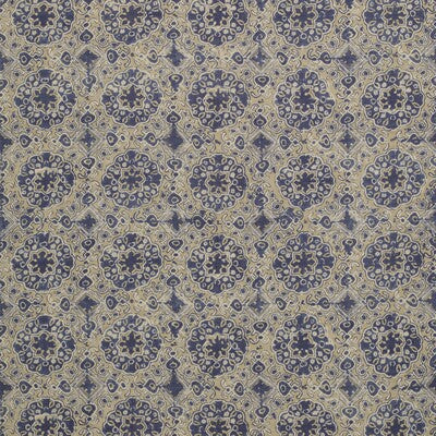 LEE JOFA BFC-3652.165.0 ASHCOMBE SAND/BLUE Fabric - Eade's Wallpaper