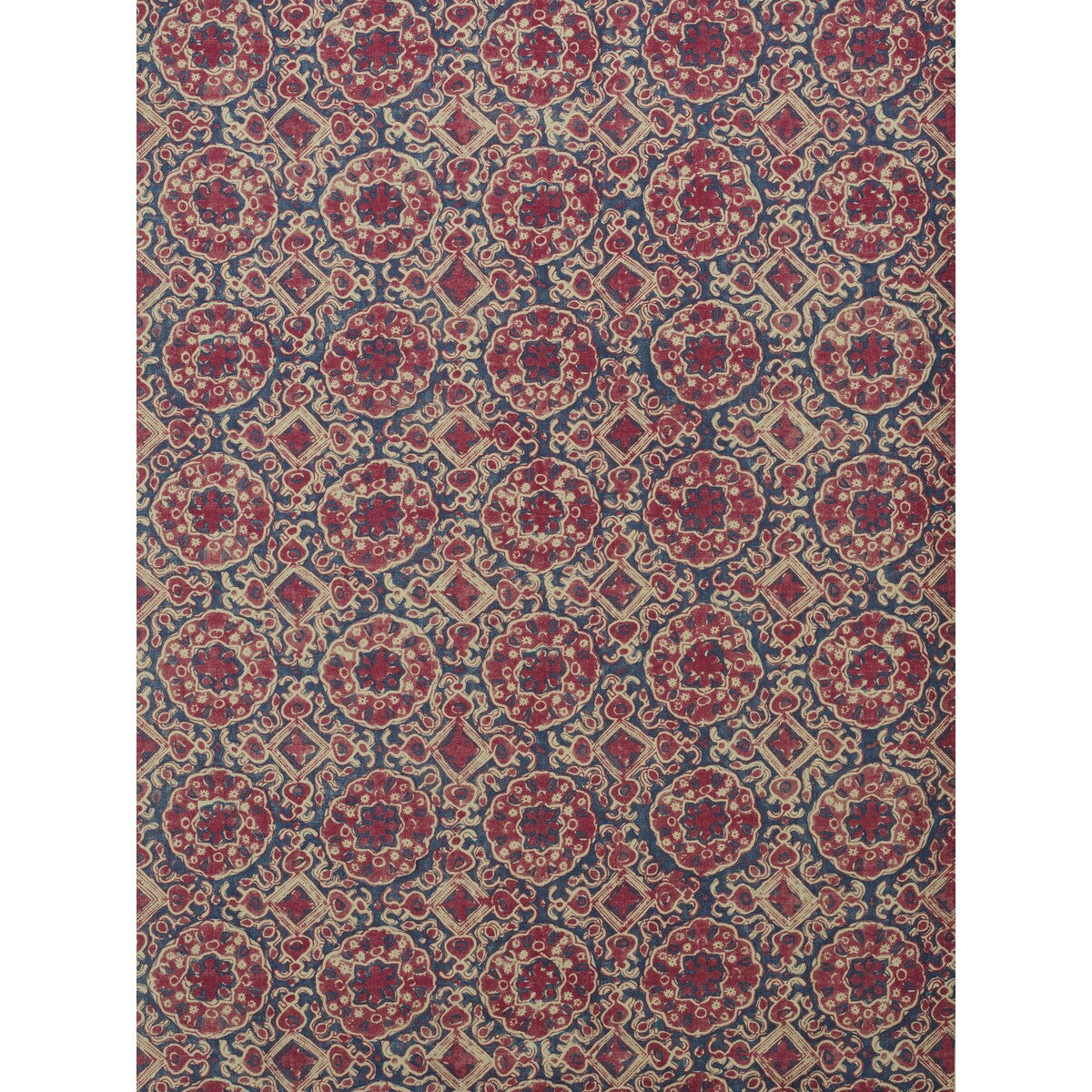 LEE JOFA BFC-3652.195.0 ASHCOMBE RED/BLUE Fabric - Eade's Wallpaper