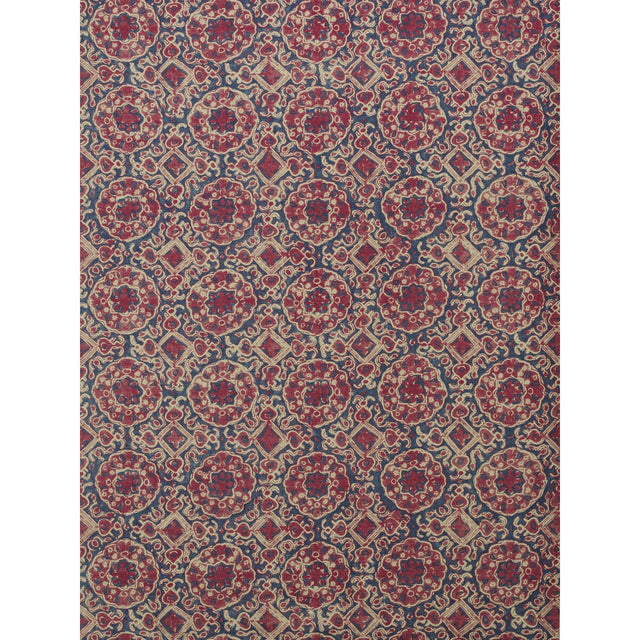 LEE JOFA BFC-3652.195.0 ASHCOMBE RED/BLUE Fabric - Eade's Wallpaper