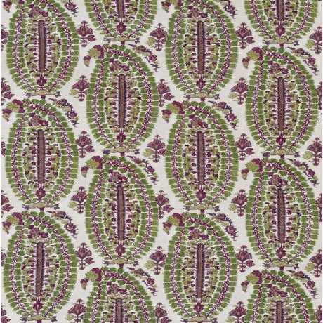 LEE JOFA BFC-3660.103.0 ANOUSHKA PLUM/GREEN Fabric - Eade's Wallpaper
