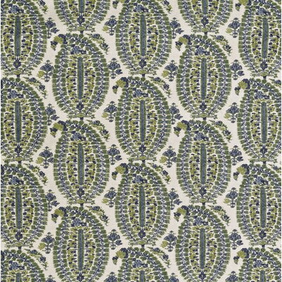 LEE JOFA BFC-3660.523.0 ANOUSHKA BLUE/GREEN Fabric - Eade's Wallpaper