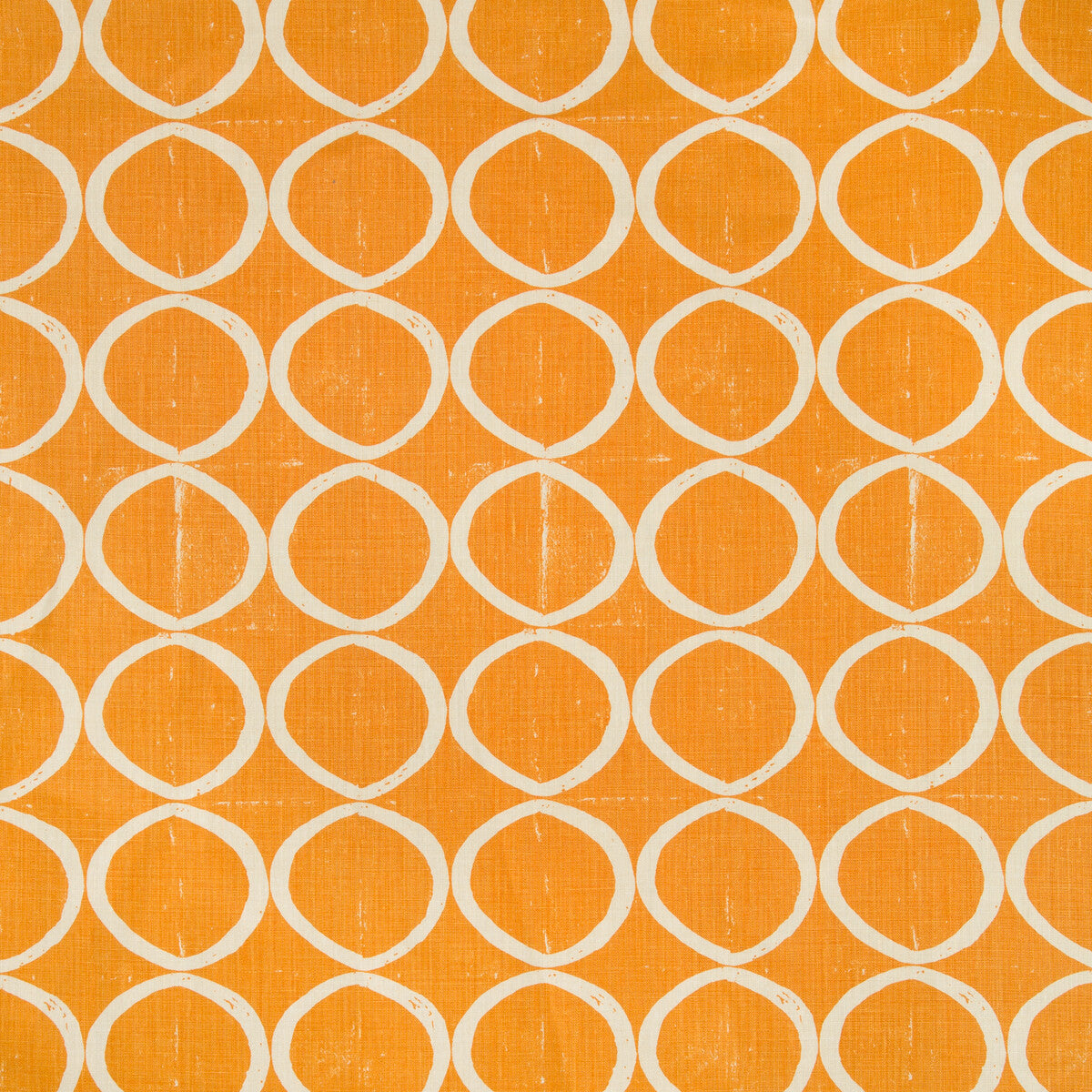LEE JOFA BFC-3665.12.0 CIRCLES TANGERINE Fabric - Eade's Wallpaper