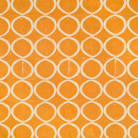 LEE JOFA BFC-3665.12.0 CIRCLES TANGERINE Fabric - Eade's Wallpaper