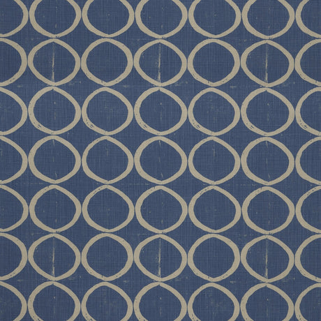 LEE JOFA BFC-3665.5.0 CIRCLES AZURE Fabric - Eade's Wallpaper