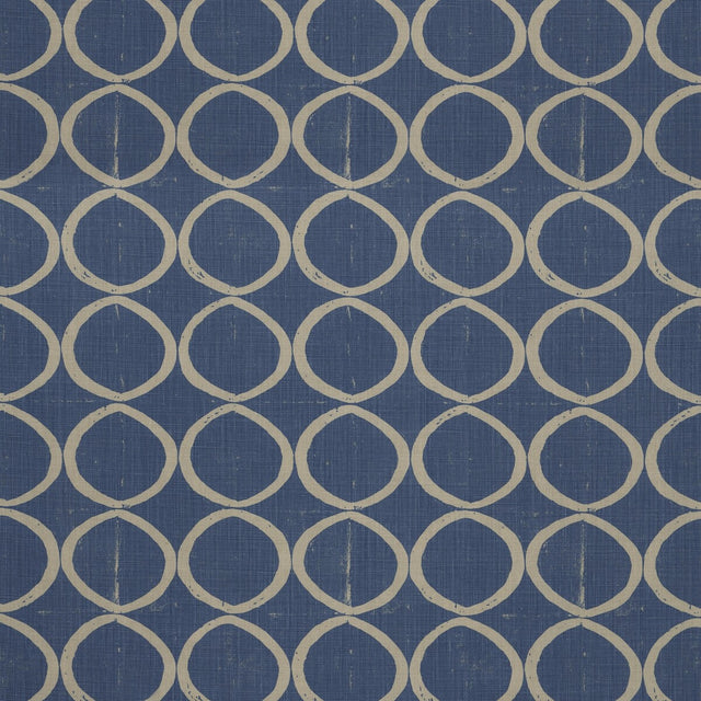 LEE JOFA BFC-3665.5.0 CIRCLES AZURE Fabric - Eade's Wallpaper