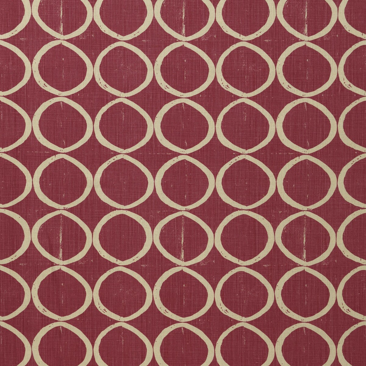 LEE JOFA BFC-3665.717.0 CIRCLES BERRY Fabric - Eade's Wallpaper