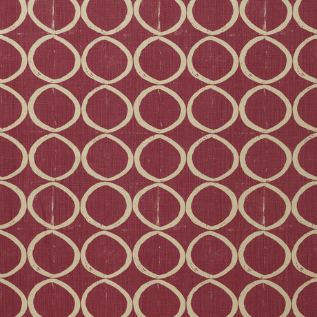 LEE JOFA BFC-3665.717.0 CIRCLES BERRY Fabric - Eade's Wallpaper
