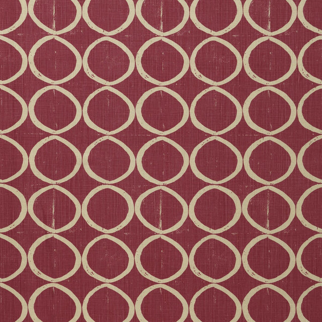 LEE JOFA BFC-3665.717.0 CIRCLES BERRY Fabric - Eade's Wallpaper