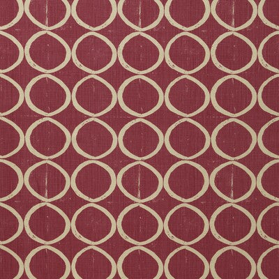 LEE JOFA BFC-3665.717.0 CIRCLES BERRY Fabric - Eade's Wallpaper