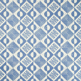 LEE JOFA BFC-3666.5.0 CIRCLES AND SQUARES AZURE Fabric - Eade's Wallpaper
