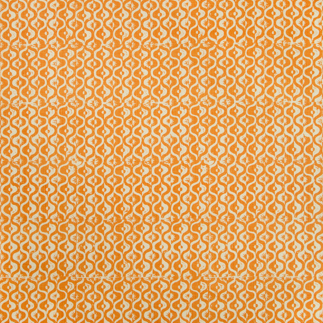 LEE JOFA BFC-3669.12.0 SMALL MEDALLION TANGERINE Fabric - Eade's Wallpaper