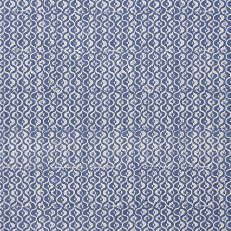 LEE JOFA BFC-3669.5.0 SMALL MEDALLION AZURE Fabric - Eade's Wallpaper