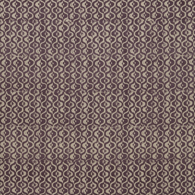 LEE JOFA BFC-3669.909.0 SMALL MEDALLION AUBERGINE Fabric - Eade's Wallpaper