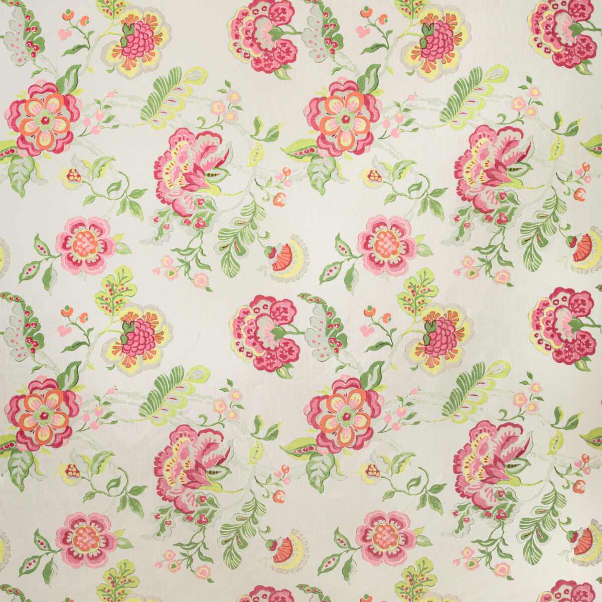 LEE JOFA BFC-3682.73.0 SOMERSET PINK/LIME Fabric - Eade's Wallpaper