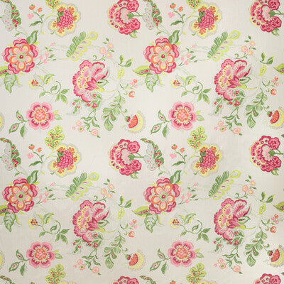 LEE JOFA BFC-3682.73.0 SOMERSET PINK/LIME Fabric - Eade's Wallpaper