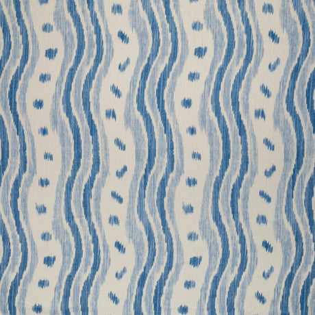 LEE JOFA BFC-3687.155.0 IKAT STRIPE AZURE Fabric - Eade's Wallpaper
