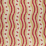LEE JOFA BFC-3687.319.0 IKAT STRIPE RED/GREEN Fabric - Eade's Wallpaper