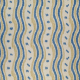 LEE JOFA BFC-3687.54.0 IKAT STRIPE BLUE/YELLOW Fabric - Eade's Wallpaper