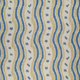 LEE JOFA BFC-3687.54.0 IKAT STRIPE BLUE/YELLOW Fabric - Eade's Wallpaper