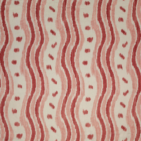 LEE JOFA BFC-3687.917.0 IKAT STRIPE CORAL Fabric - Eade's Wallpaper