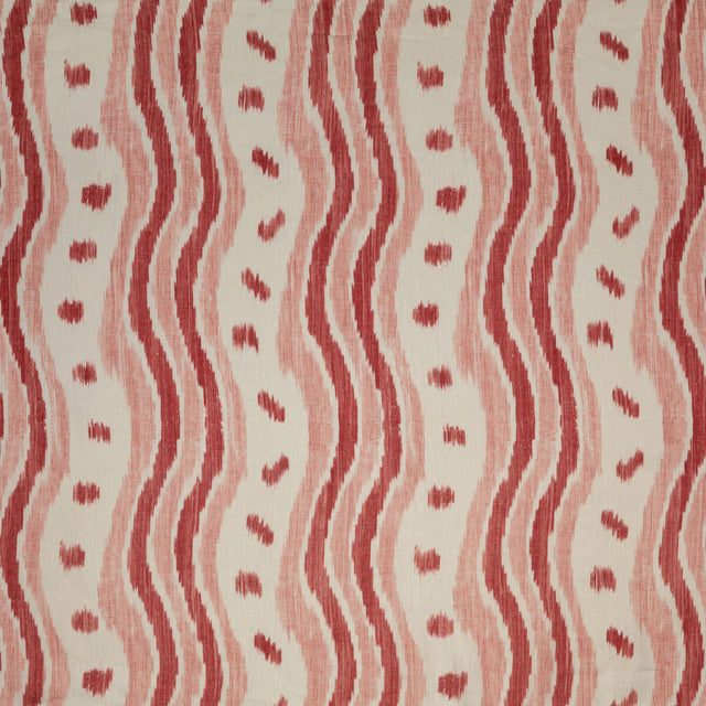 LEE JOFA BFC-3687.917.0 IKAT STRIPE CORAL Fabric - Eade's Wallpaper