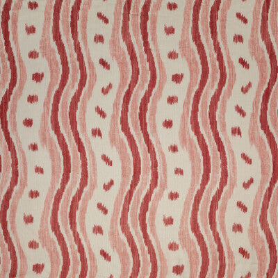 LEE JOFA BFC-3687.917.0 IKAT STRIPE CORAL Fabric - Eade's Wallpaper
