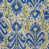 LEE JOFA BFC-3688.514.0 KAMARA BLUE/YELLOW Fabric - Eade's Wallpaper