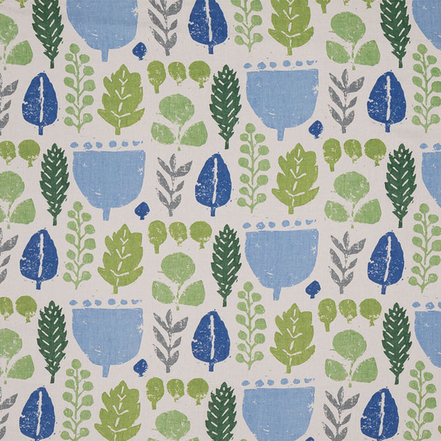 LEE JOFA BFC-3696.523.0 CROSBY BLUE/GREEN Fabric - Eade's Wallpaper
