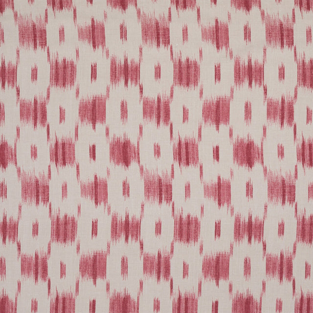 LEE JOFA BFC-3702.197.0 IKAT CHECK ROSE Fabric - Eade's Wallpaper