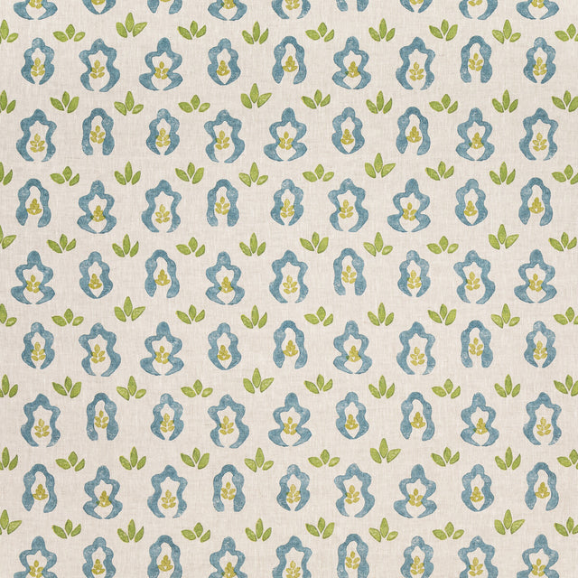 LEE JOFA BFC-3708.353.0 SPRINGFIELD AQUAMARINE Fabric - Eade's Wallpaper
