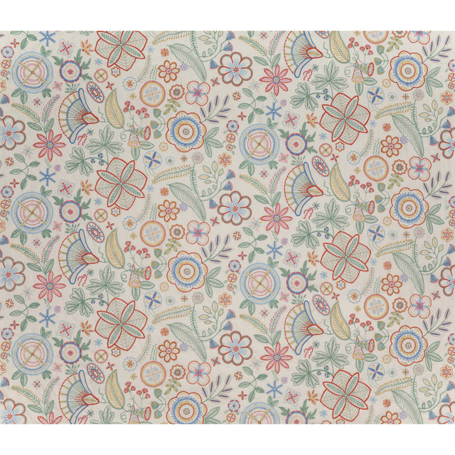 LEE JOFA BFC-3710.312.0 EDEN CORAL GREEN Fabric - Eade's Wallpaper