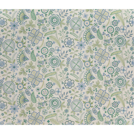 LEE JOFA BFC-3710.523.0 EDEN BLUE GREEN Fabric - Eade's Wallpaper