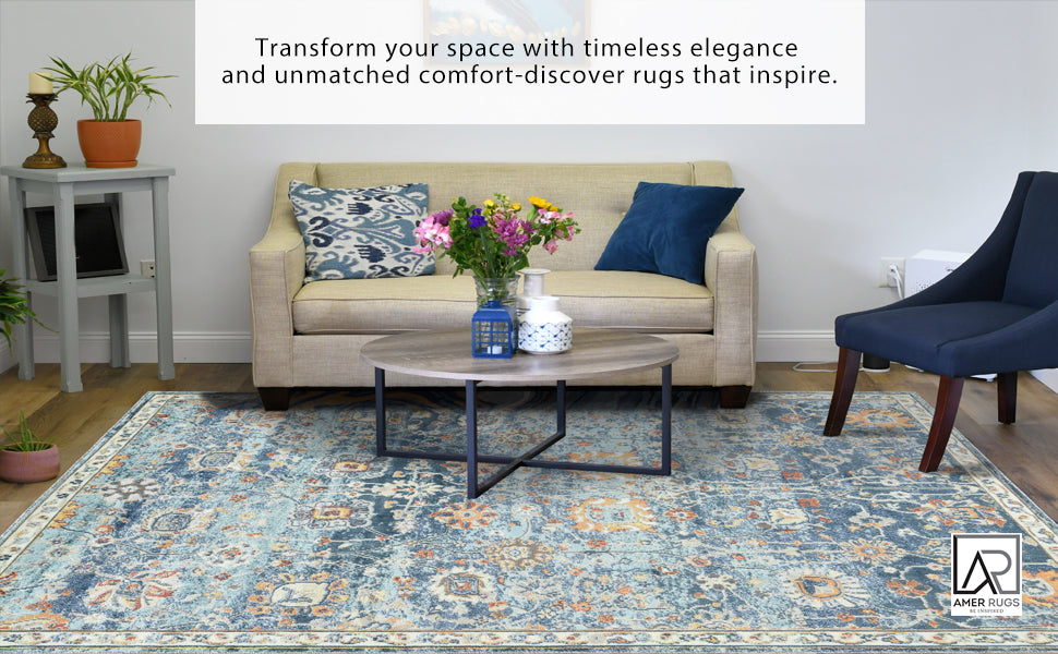 Amer Rugs BHM-5 Bohemian Classic Floral Area Rug