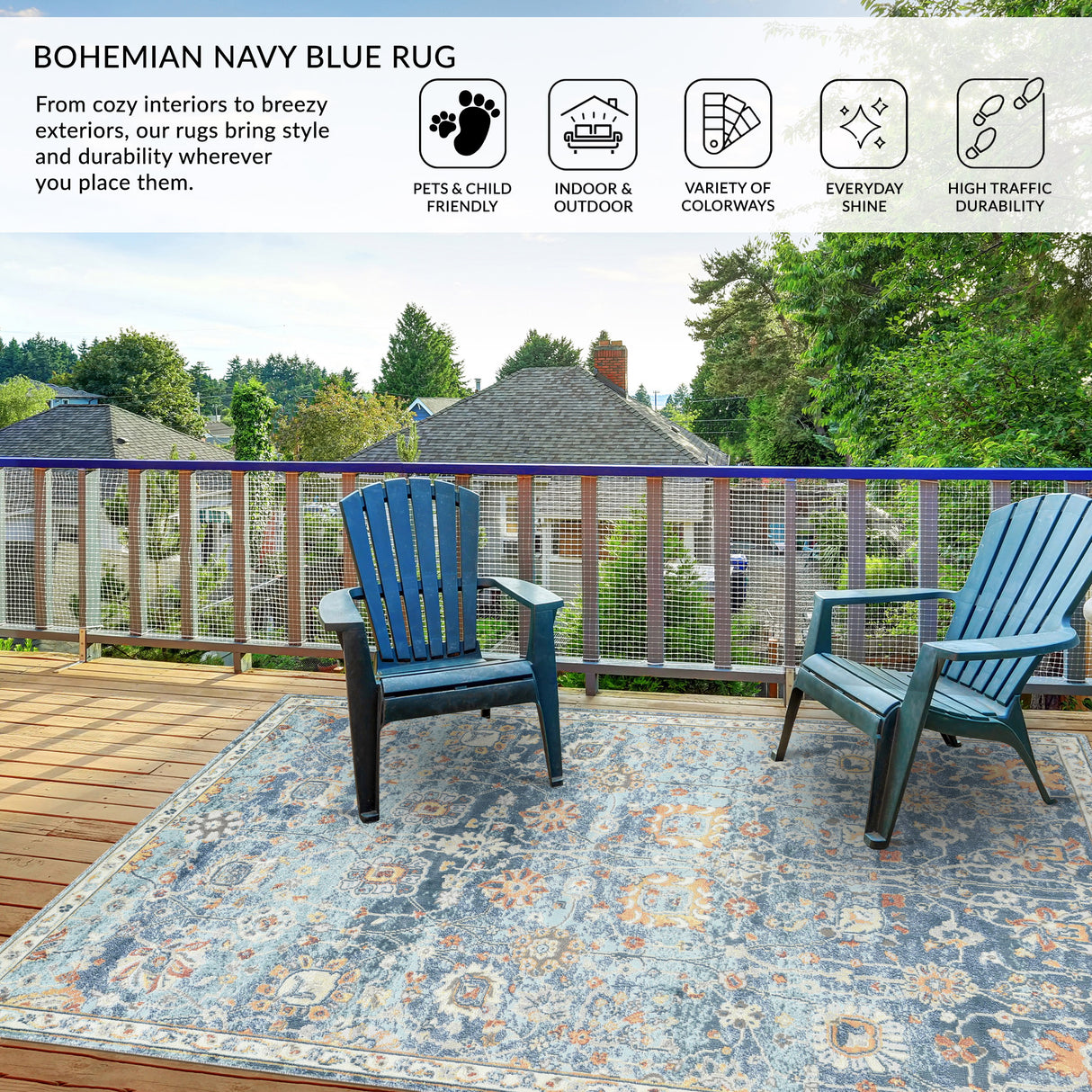 Amer Rugs BHM-5 Bohemian Classic Floral Area Rug
