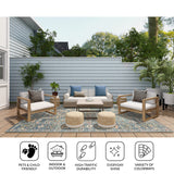 Amer Rugs BHM-7 Bohemian Transitional Bordered Area Rug