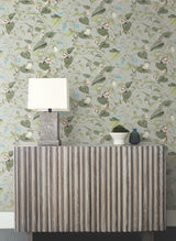 York BL1712 Moon Flower Dove Wallpaper