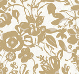 York BL1732 Brushstroke Floral Gold Wallpaper