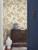 York BL1732 Brushstroke Floral Gold Wallpaper