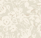 York BL1735 Brushstroke Floral Taupe Wallpaper