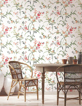 York BL1741 Blossom Branches White & Red Wallpaper