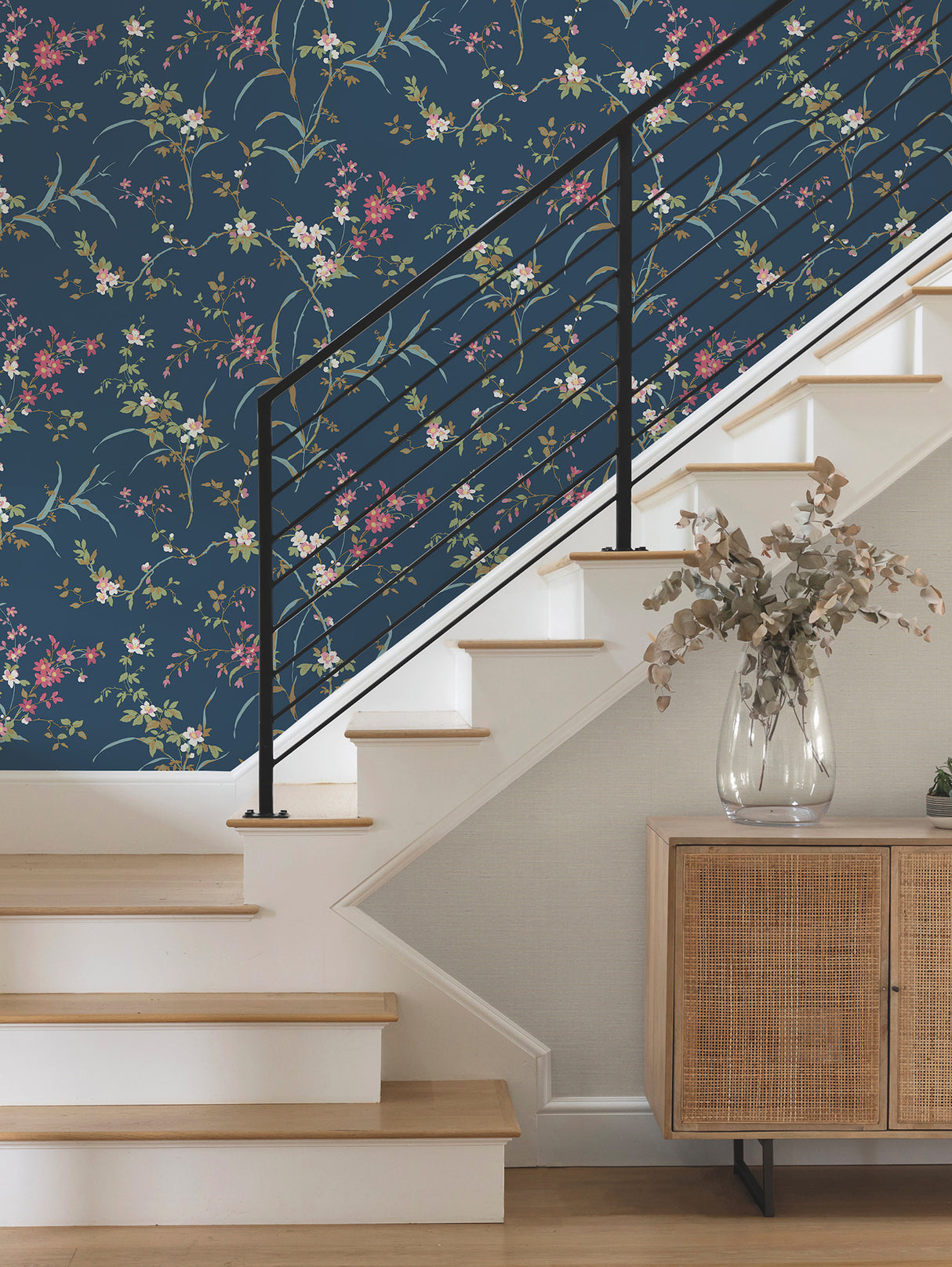 York BL1745 Blossom Branches Navy Wallpaper