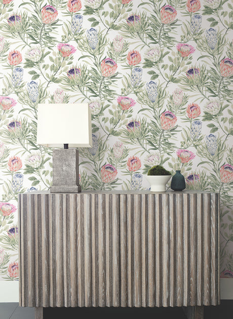 York BL1752 Protea White & Fuchsia Wallpaper