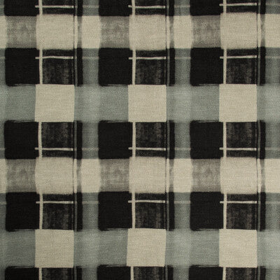 KRAVET DESIGN BLOCKADED.816.0 BLOCKADED KOHL Fabric - Eade's Wallpaper