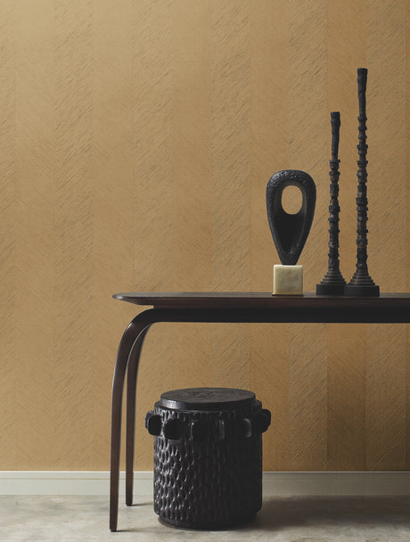 York BO6606 Chevron Beige Metallic Wallpaper