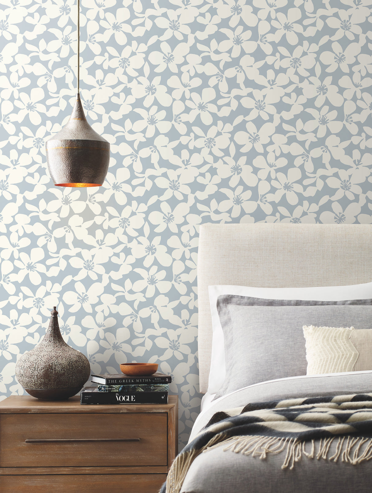 York BO6684 Free Spirit Blue Wallpaper