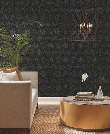 York BO6696 Starlight Black & Gold Wallpaper